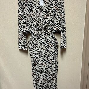 Torrid Animal Print Dress with Black and Cream